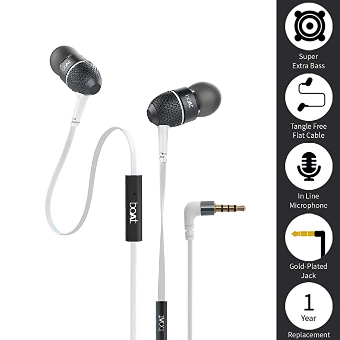 boAt BassHeads 228 (In-Ear Wired Earphones with Mic)